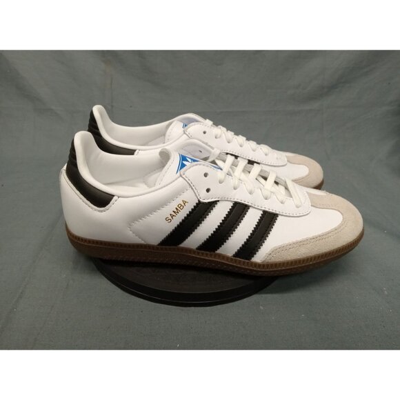 Adidas Samba OG C Sneakers Leather Black White Gum Kids Size 13K NEW NO BOX! - Picture 4 of 11